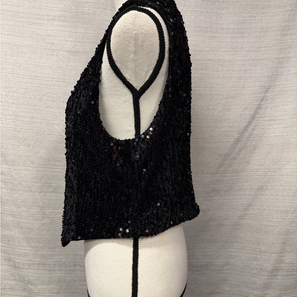 Zara Sparkling Black Sleeveless Top - Picture 4 of 4
